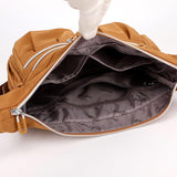 Darrahopens Fashion > Women's Fashion > Women's Handbags Brown Multi-Pocket Lightweight Nylon Crossbody Bag – Stylish, Functional, and Spacious Shoulder Bag for Women