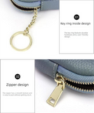 Darrahopens Fashion > Women's Fashion > Women's Handbags Claret Stylish Mini Zipper Wallet for Women – Compact PU Coin Purse with Key Ring & Card Storage (3-Pack)