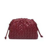 Darrahopens Fashion > Women's Fashion > Women's Handbags Cloud Backpack Crinkle Dumpling Handbag MJ51 Wine Red 22 x 9 x 14 cm Ladies Cow Leather Shoulder Bag