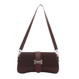 Darrahopens Fashion > Women's Fashion > Women's Handbags Coffee color Fashion Retro Crossbody Bag French Chic Small Shoulder Bag Women’s Baguette Underarm Bag