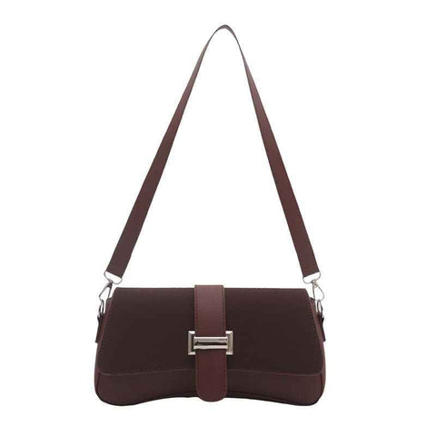 Darrahopens Fashion > Women's Fashion > Women's Handbags Coffee color Fashion Retro Crossbody Bag French Chic Small Shoulder Bag Women’s Baguette Underarm Bag