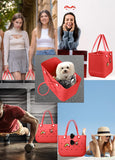 Darrahopens Fashion > Women's Fashion > Women's Handbags EVA Beach Tote Bag for Swimming, Pool & Travel – Waterproof Washable Rubber Handbag with 2 Random Charms, Lightweight & Sand-Resistant (Red)  | Other Colors Available in Store