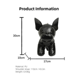Darrahopens Fashion > Women's Fashion > Women's Handbags French Bulldog Shaped Bag – Cute Animal Crossbody Shoulder Bag with Adjustable Strap, PU Leather Dog Backpack for Women, Fashion Statement Accessory (Brown)
