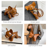 Darrahopens Fashion > Women's Fashion > Women's Handbags French Bulldog Shaped Bag – Cute Animal Crossbody Shoulder Bag with Adjustable Strap, PU Leather Dog Backpack for Women, Fashion Statement Accessory (Brown)