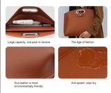Darrahopens Fashion > Women's Fashion > Women's Handbags Green Elegant PU Leather Laptop Handbag & Sleeve - Protective and Stylish Laptop Case with Adjustable Strap for 15.6-inch Laptops