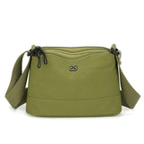 Darrahopens Fashion > Women's Fashion > Women's Handbags Green Lightweight Multi-Layer Crossbody Bag for Women – Compact, Water-Resistant Nylon Shoulder Bag with Adjustable Strap