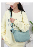Darrahopens Fashion > Women's Fashion > Women's Handbags Green Minimalist Corduroy Crossbody Bag – Large Capacity Single Shoulder & Diagonal Sling Bag in Korean Style