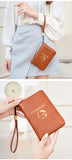 Darrahopens Fashion > Women's Fashion > Women's Handbags Green RFID Blocking Travel Passport Holder - Multi-functional Waterproof PU Leather Security Travel Wallet with Zipper and Wristband