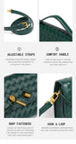 Darrahopens Fashion > Women's Fashion > Women's Handbags Green Woven Leather Women's Handbag