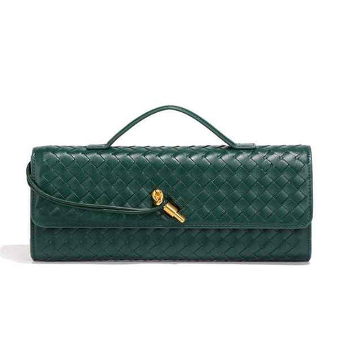 Darrahopens Fashion > Women's Fashion > Women's Handbags Green Woven Leather Women's Handbag