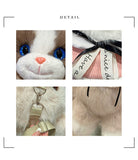 Darrahopens Fashion > Women's Fashion > Women's Handbags Grey Adorable Plush Cat Backpack - Soft Furry Doll Bag with Zipper Compartment for Girls and Women