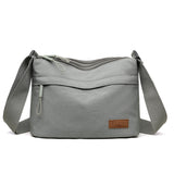 Darrahopens Fashion > Women's Fashion > Women's Handbags Grey Women Lightweight Nylon Crossbody Bag with Multiple Pockets Compact Shoulder Bag for Travel and Daily Essentials in Australia