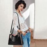 Darrahopens Fashion > Women's Fashion > Women's Handbags Hobo and Shoulder Bags for Women Fashion Handbags Large Tote Bag Ladies Shoulder Bag_MGF Black