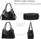 Darrahopens Fashion > Women's Fashion > Women's Handbags Hobo and Shoulder Bags for Women Fashion Handbags Large Tote Bag Ladies Shoulder Bag_MGF Black