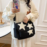 Darrahopens Fashion > Women's Fashion > Women's Handbags Japanese Style Female Pentagram Crossbody Bag Casual Shoulder Messenger Bag