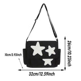 Darrahopens Fashion > Women's Fashion > Women's Handbags Japanese Style Female Pentagram Crossbody Bag Casual Shoulder Messenger Bag