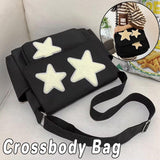 Darrahopens Fashion > Women's Fashion > Women's Handbags Japanese Style Female Pentagram Crossbody Bag Casual Shoulder Messenger Bag