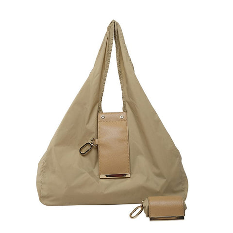 Darrahopens Fashion > Women's Fashion > Women's Handbags khaki Ins-Style Large Capacity Tote Bag with Keychain Pouch – Lightweight Reusable Shopping Bag with Detachable Accessory Holder, Ideal for Daily Use