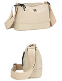 Darrahopens Fashion > Women's Fashion > Women's Handbags Khaki Lightweight Multi-Layer Crossbody Bag for Women – Compact, Water-Resistant Nylon Shoulder Bag with Adjustable Strap