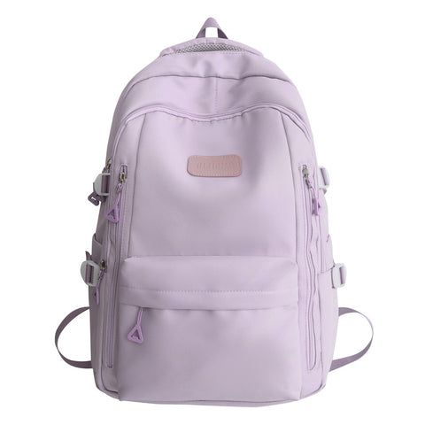 Darrahopens Fashion > Women's Fashion > Women's Handbags Large Capacity Nylon Backpack - Fits Tablet, A4 Magazines, Umbrella - Multiple Pockets & Adjustable Straps(purple)