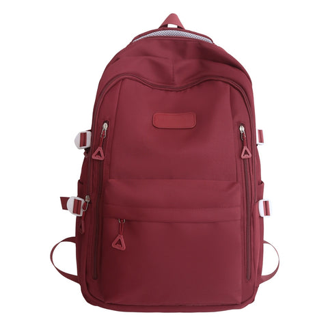 Darrahopens Fashion > Women's Fashion > Women's Handbags Large Capacity Nylon Backpack - Fits Tablet, A4 Magazines, Umbrella - Multiple Pockets & Adjustable Straps(red)