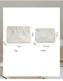 Darrahopens Fashion > Women's Fashion > Women's Handbags Leather Cosmetic Bag Set, Big & Small "Twinkle Little Star" Makeup Organizer for Travel & Daily Use(white)