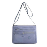Darrahopens Fashion > Women's Fashion > Women's Handbags Lightweight Nylon Crossbody Shoulder Bag with Multi Pockets and Adjustable Strap, Light Blue