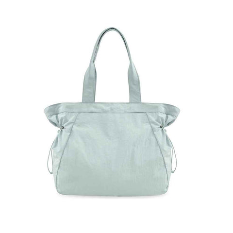 Darrahopens Fashion > Women's Fashion > Women's Handbags Lightweight Nylon Shopper Tote Bag 18L Side-Cinch Shoulder Bag - Mint
