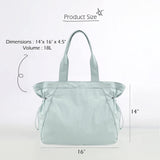 Darrahopens Fashion > Women's Fashion > Women's Handbags Lightweight Nylon Shopper Tote Bag 18L Side-Cinch Shoulder Bag - PINK