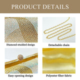 Darrahopens Fashion > Women's Fashion > Women's Handbags Luxury Black Crystal Evening Clutch Bag Gradient Rhinestone Hard Case Purse with Detachable Chain for Wedding Prom Cocktail Party Fits Smartphone