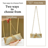 Darrahopens Fashion > Women's Fashion > Women's Handbags Luxury Gold Crystal Evening Clutch Bag Gradient Rhinestone Hard Case Purse with Detachable Chain for Wedding Prom Cocktail Party Fits Smartphone