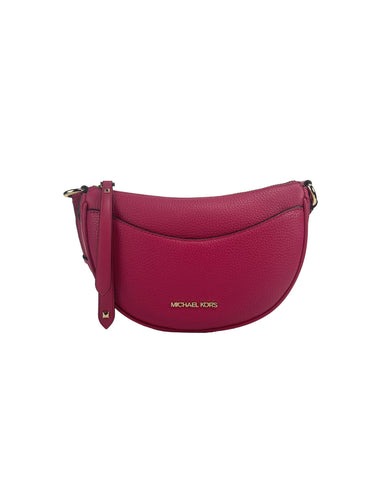Darrahopens Fashion > Women's Fashion > Women's Handbags Michael Kors Women's Dover Small Pink Half Moon Crossbody Bag Purse - One Size
