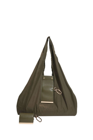 Darrahopens Fashion > Women's Fashion > Women's Handbags Olive drab Ins-Style Large Capacity Tote Bag with Keychain Pouch – Lightweight Reusable Shopping Bag with Detachable Accessory Holder, Ideal for Daily Use