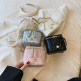 Darrahopens Fashion > Women's Fashion > Women's Handbags Pink Chic Quilted Mini Box Crossbody Bag - Luxury Style Chain Purse for Women