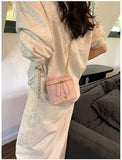 Darrahopens Fashion > Women's Fashion > Women's Handbags Pink Chic Quilted Mini Box Crossbody Bag - Luxury Style Chain Purse for Women