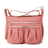 Darrahopens Fashion > Women's Fashion > Women's Handbags Pink Multi-Pocket Lightweight Nylon Crossbody Bag – Stylish, Functional, and Spacious Shoulder Bag for Women
