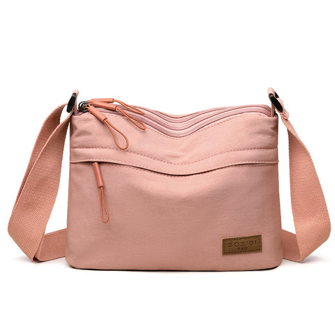 Darrahopens Fashion > Women's Fashion > Women's Handbags Pink Women Lightweight Nylon Crossbody Bag with Multiple Pockets Compact Shoulder Bag for Travel and Daily Essentials in Australia
