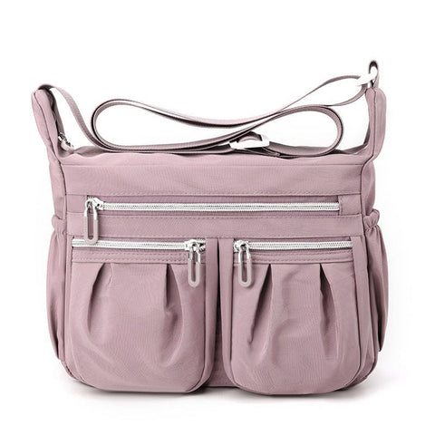 Darrahopens Fashion > Women's Fashion > Women's Handbags Purple Multi-Pocket Lightweight Nylon Crossbody Bag – Stylish, Functional, and Spacious Shoulder Bag for Women