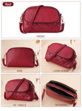 Darrahopens Fashion > Women's Fashion > Women's Handbags Red Chic Quilted Crossbody Bag - Multi-Compartment PU Leather Shoulder Purse