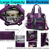 Darrahopens Fashion > Women's Fashion > Women's Handbags Tote Bag for Women, Spacious Handbag with Multiple Compartments and Zipper, Lightweight Shoulder Bag for Ladies, Nylon Crossbody (Pure Red) Red