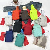 Darrahopens Fashion > Women's Fashion > Women's Handbags Unisex Mini Nylon Crossbody Sling Bag Chest Pouch Adjustable Wide Strap Lightweight Light Green for Travel Sports & Festivals