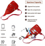 Darrahopens Fashion > Women's Fashion > Women's Handbags Unisex Shoulder Bag - 5 Storage Pockets & Cable Grommet - Women's Crossbody Bag - Men's Crossbody Bag - Crossbody Bags - Sling Bag - Adjustable Carrying Style (Cross/Shoulder/Chest) - Purple