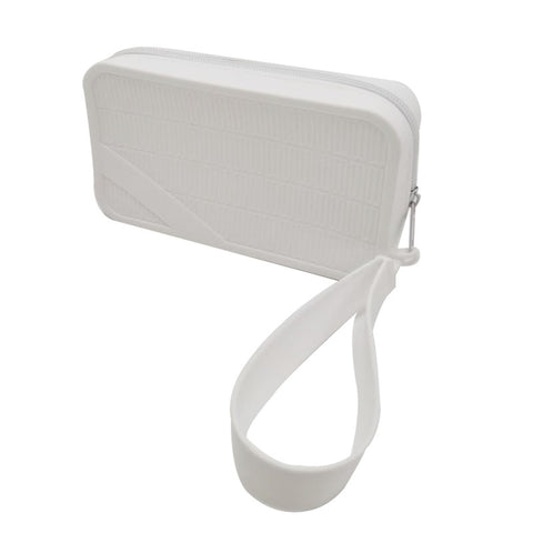 Darrahopens Fashion > Women's Fashion > Women's Handbags White Silicone Zipper Storage Pouch - Stylish Multi-Purpose Organizer with Wrist Strap
