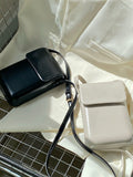 Darrahopens Fashion > Women's Fashion > Women's Handbags White Stylish Women's Crossbody Phone Bag – Compact Vertical PU Leather Mini Shoulder Bag with Magnetic Closure (Adjustable Strap)