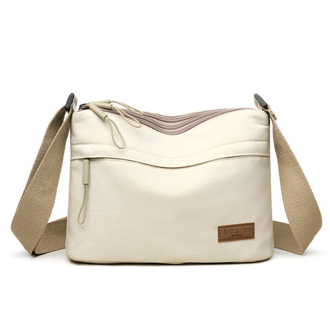 Darrahopens Fashion > Women's Fashion > Women's Handbags White Women Lightweight Nylon Crossbody Bag with Multiple Pockets Compact Shoulder Bag for Travel and Daily Essentials in Australia