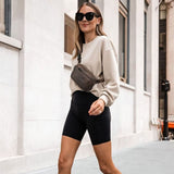 Darrahopens Fashion > Women's Fashion > Women's Handbags Women PU Leather Belt Bag Crossbody Waist Bag Travel Bag Black