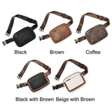 Darrahopens Fashion > Women's Fashion > Women's Handbags Women's Black PU Leather Belt Bag Crossbody Waist Shoulder Travel Bag