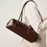 Darrahopens Fashion > Women's Fashion > Women's Handbags Women's niche design single shoulder large capacity cowhide armpit bag long strip baguette bag In Australia - Darrahopens