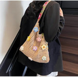 Darrahopens Fashion > Women's Fashion > Women's Handbags Women's shoulder bag - Embroidered bag - Handmade crocheted fabric bag - Colorful patterns - Perfect for shopping and holidays - Khaki