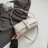 Darrahopens Fashion > Women's Fashion > Women's Handbags Womens Classic Baguette Shoulder Bag Soft PU Leather Underarm Purse with Adjustable Strap Crossbody Handbag Minimalist 90s Style Beige